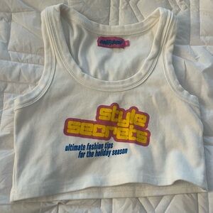 Edikted White Kids Camisole with Colorful Print